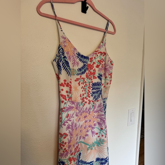 Yumi Kim Anthropologie Floral Maxi Dress Slit Pink Blue White Size Small EUC - Picture 2 of 6